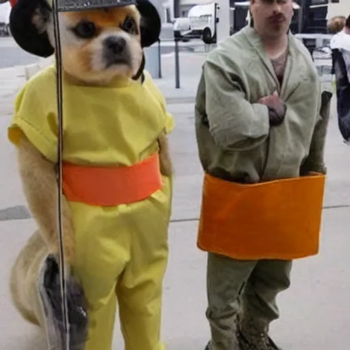 Prompt: animals dressed as inmates