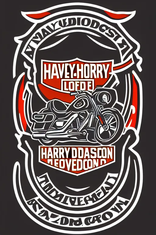 Image similar to Harley Davidson motorbike , sticker, colorful, illustration, highly detailed, simple, smooth and clean vector curves, no jagged lines, vector art, smooth