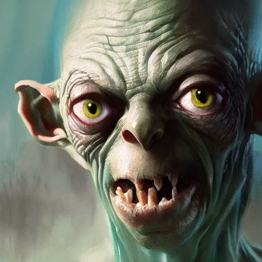 Image similar to gollum paint by greg rutkowski