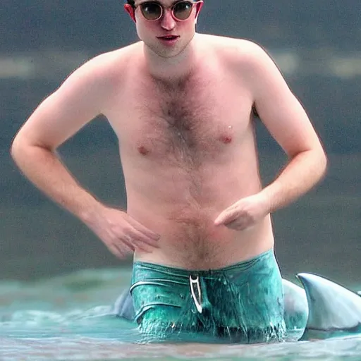 Image similar to robert pattinson as a mermaid