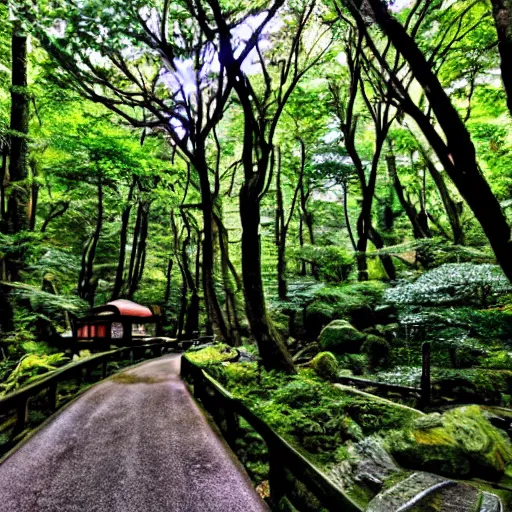 Image similar to tokyo in forest