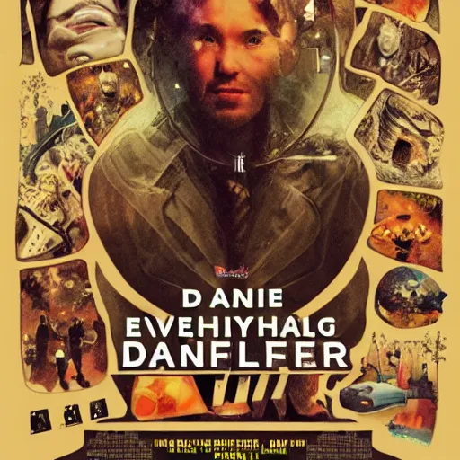 Image similar to Everything Everywhere All At Once by Daniel Kwan and Daniel Scheinert, movie poster, concept art