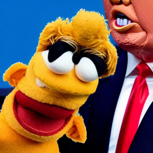 Image similar to donald trump as a muppet
