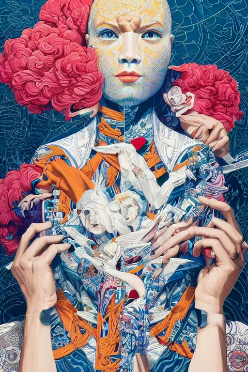 Prompt: Tristan Eaton, victo ngai, artgerm portrait