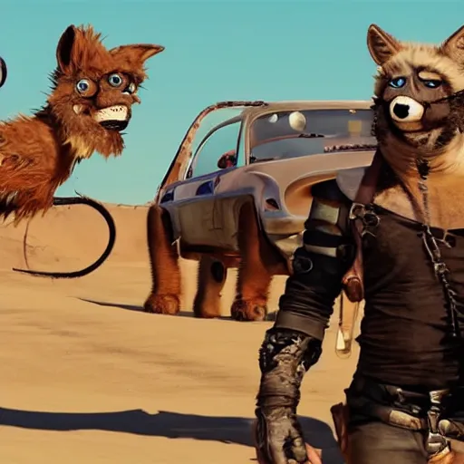 Image similar to mad max furry road