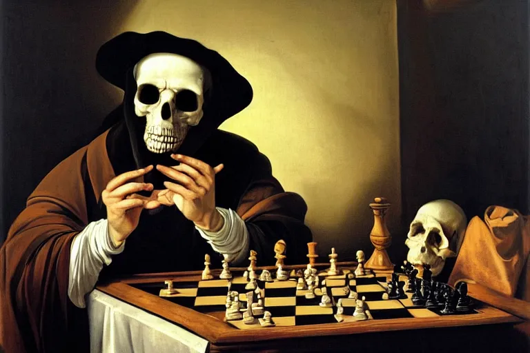 Chess Game Painting by Dariotti Art