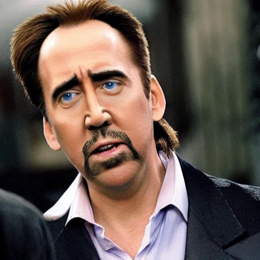 Image similar to nicholas cage playing nicholas cage in a nicholas cage film