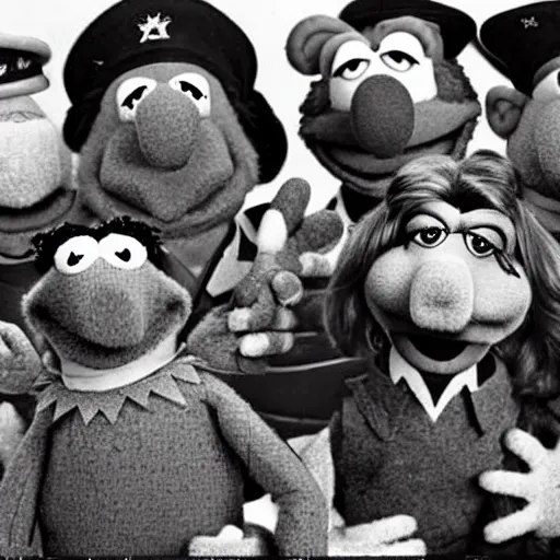 Prompt: muppets in wwii