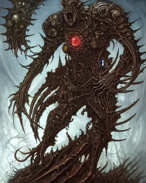 Image similar to gorey fleshmetal cyborg daemonhost, by antonio j. manzanedo, giger, alex grey, android jones, wayne barlowe, philippe druillet, raymond swanland, cyril rolando, josephine wall, harumi hironaka, trending on artstation