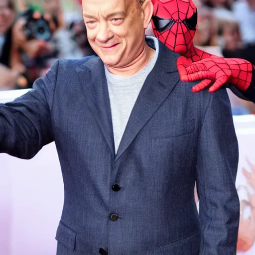 Image similar to tom hanks as spider - man