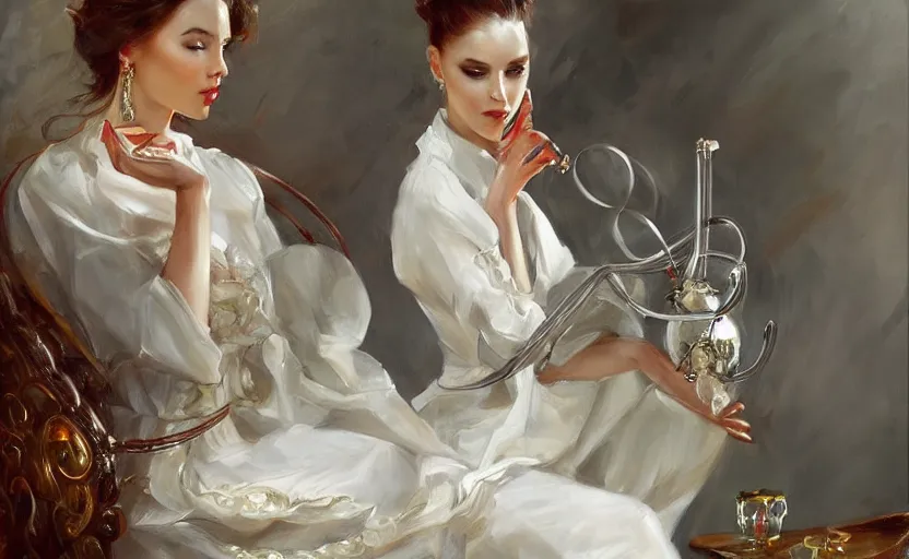 Image similar to Alchemy mantis. By Konstantin Razumov, highly detailded