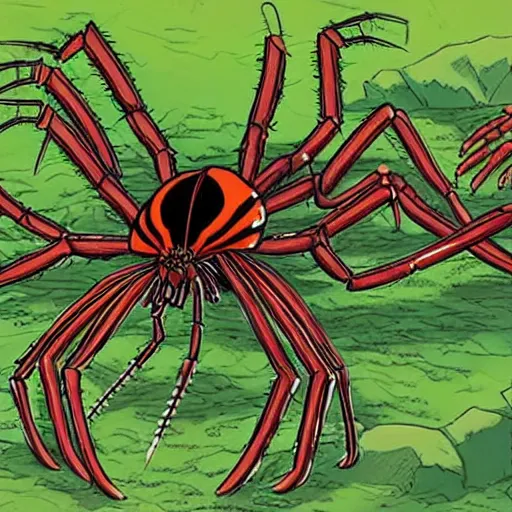 Image similar to centipede and spider mutant animal