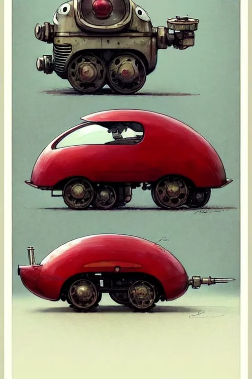 Image similar to page layout ( ( ( ( ( 1 9 5 0 s retro future android robot fat robot mouse wagon. muted colors., ) ) ) ) ) by jean - baptiste monge,!!!!!!!!!!!!!!!!!!!!!!!!! chrome red