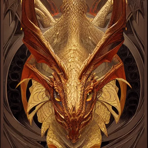 Prompt: symmetry!! smaug dragon, intricate, elegant, highly detailed, digital painting, artstation, concept art, smooth, sharp focus, illustration, art by artgerm and greg rutkowski and alphonse mucha