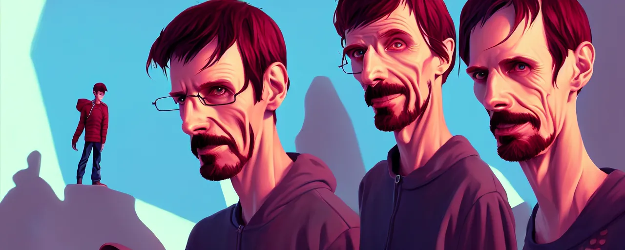 Image similar to portrait of Skinny Pete, Breaking Bad tepainting concept Blizzard pixar maya engine on stylized background splash comics global illumination lighting artstation lois van baarle, ilya kuvshinov, rossdraws