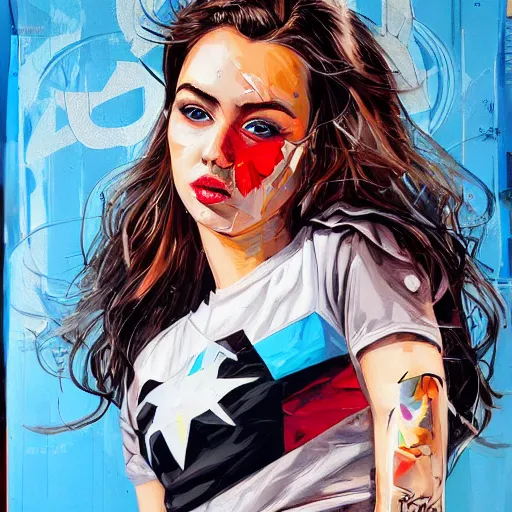 Image similar to beautiful girl portrait by sandra chevrier, artstation, hd