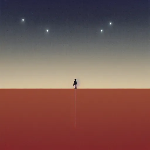 Image similar to a couple of people that are standing in the dark by emiliano ponzi, james gilleard, george ault, david hockney, atey ghailan, albert namatjira, marius borgeaud, minimalist, bauhaus, retrofuturism, postminimalism, concept art, matte background, matte drawing, magical realism, space art, generative art