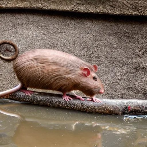 Image similar to 8 k uhd human rats, sewer, animals, bizzare, weird, endangered, highly details content