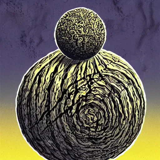 Image similar to A ball of tarantulas in the style of Junji Ito