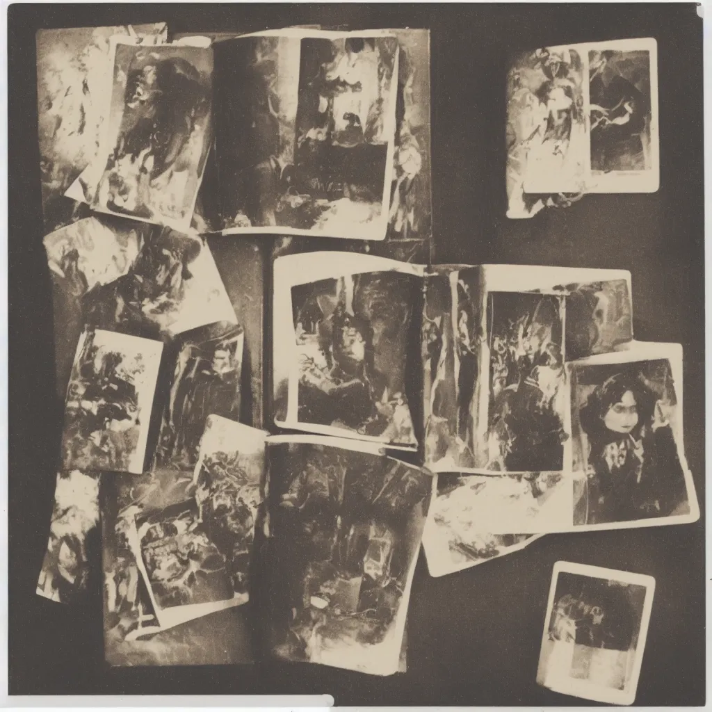 Image similar to polaroid of an occult book