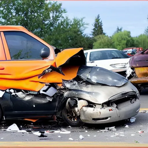 Image similar to real life goofy in a car accident