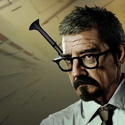 Prompt: Morgon Freeman as Gordon Freeman