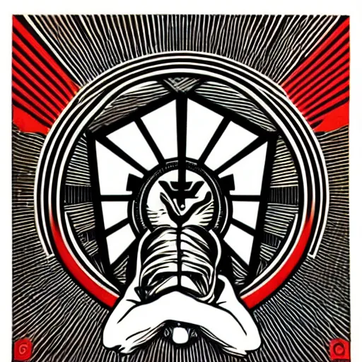 Prompt: mind wandering by shepard fairey