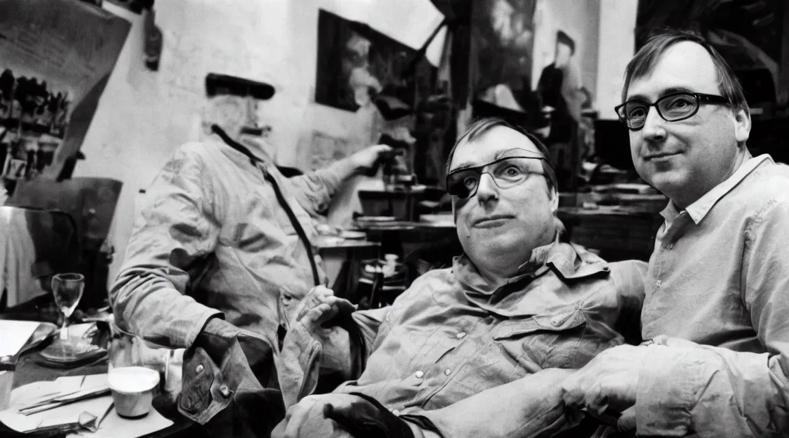 Image similar to portrait of Linus Torvalds taked by Henri Cartier-Bresson