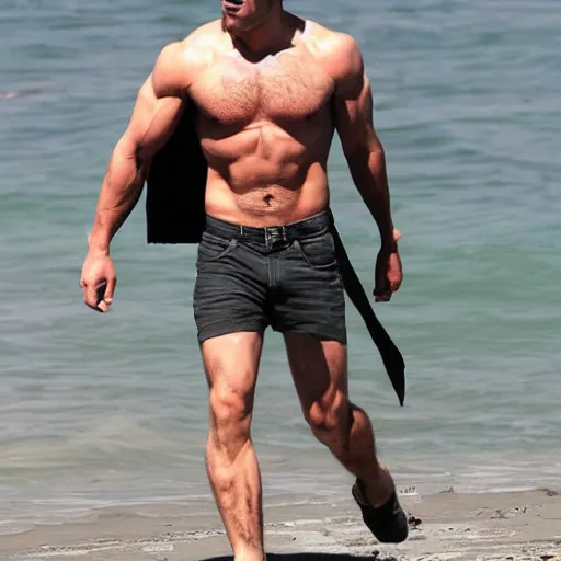 Prompt: henry cavil extremly msuclar, muscles, photographic,
