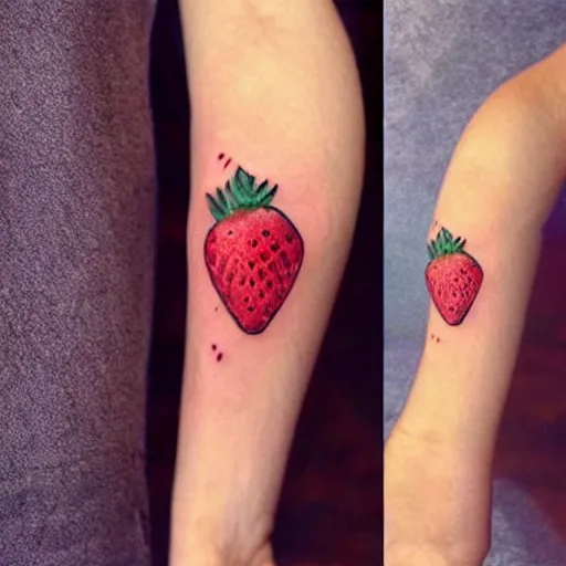 Image similar to tattoo of a strawberry