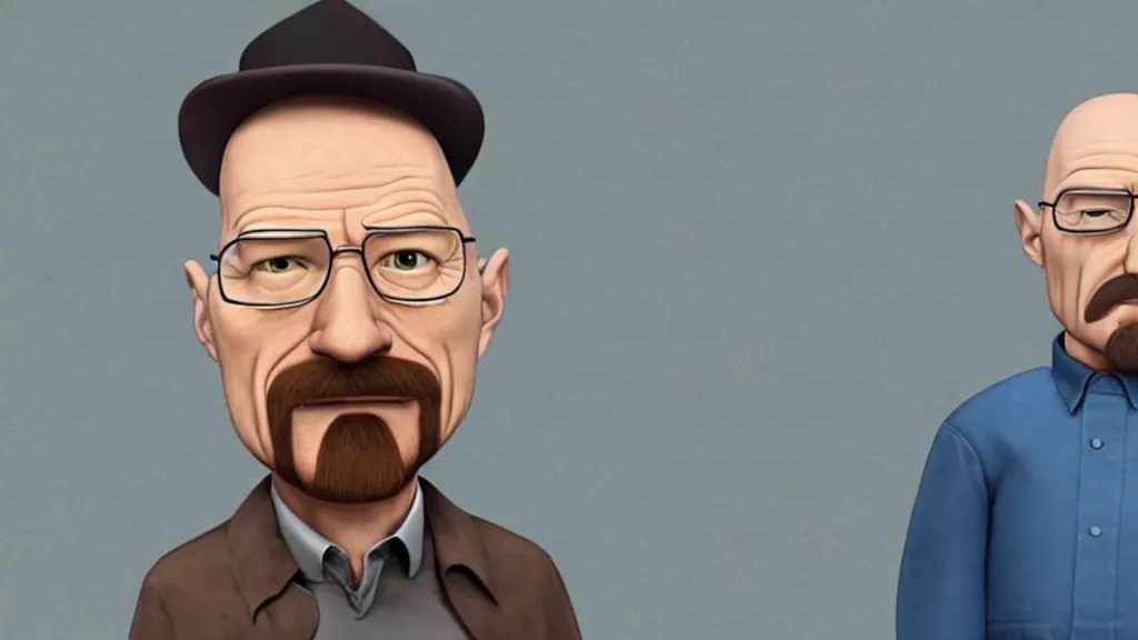 Image similar to Walter White as a pixar character