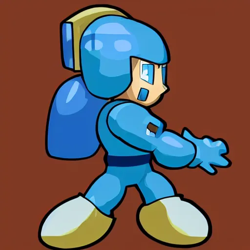 Image similar to potatoman, megaman character, box art,