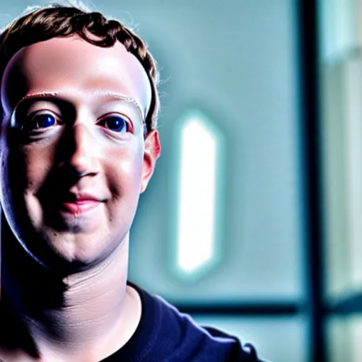 Image similar to mark zuckerberg as an artificial intelligence bot