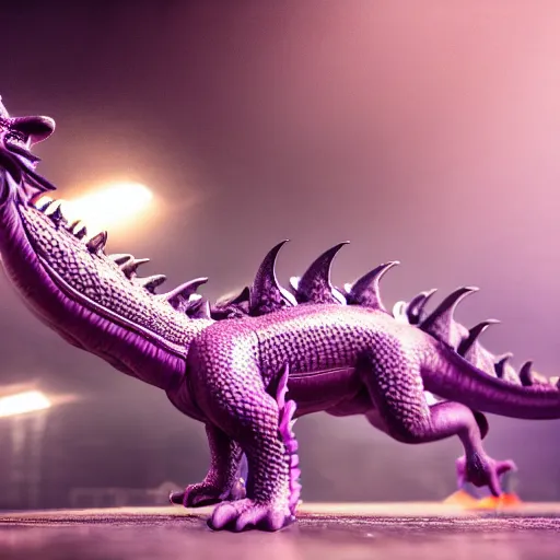 Prompt: professional photo of a cute purple dragon!!! studio lighting, very detailed, unreal engine, canon photo!!!!, professional lighting, good composition, rule of thirds, winning award photo, real dragon, real, swimming pool