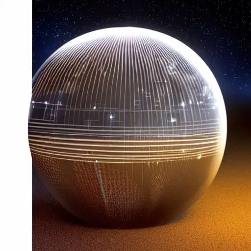 Image similar to glowing sphere surrounded by bands