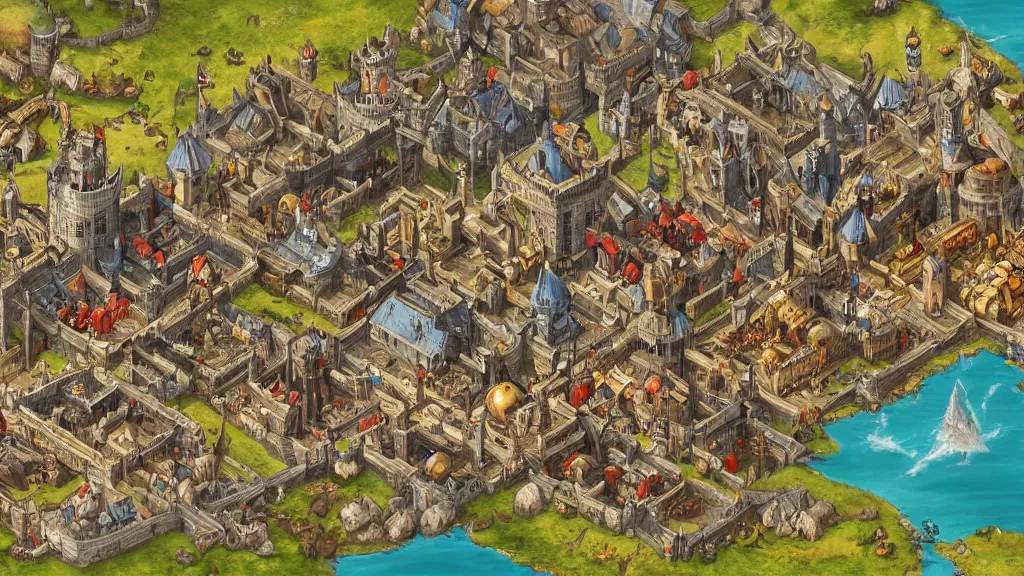 medieval port city map