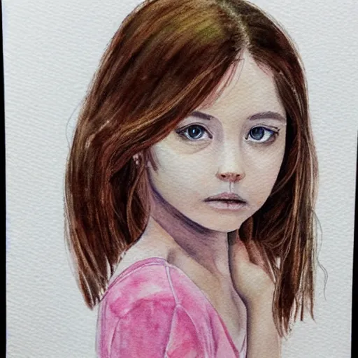 Prompt: water color on paper, gemini girl portrait, highly detailed, artstation, masterpiece, award - winning,