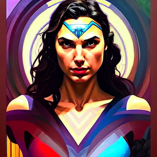 Prompt: Character Portrait Gal Gadot as Avatar Na’vi surrounded by geometric nodes, face, fantasy, intricate, elegant, highly detailed, digital painting, artstation, con*cept art, smooth, sharp focus, illustration, art by Greg Manchess and Fernanda Suarez and Artem Demura and alphonse mucha