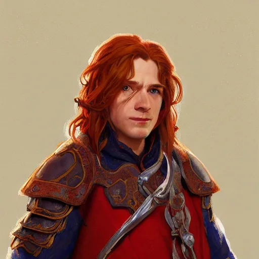 portrait of a male halfling paladin with long straight | Stable ...