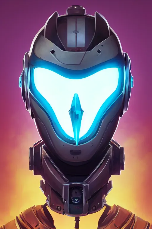 Image similar to epic mask helmet robot ninja portrait stylized as fornite style game design fanart by concept artist gervasio canda, behance hd by jesper ejsing, by rhads, makoto shinkai and lois van baarle, ilya kuvshinov, rossdraws global illumination radiating a glowing aura global illumination ray tracing hdr render in unreal engine 5