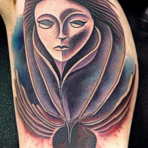 Image similar to remedios varo tattoo design