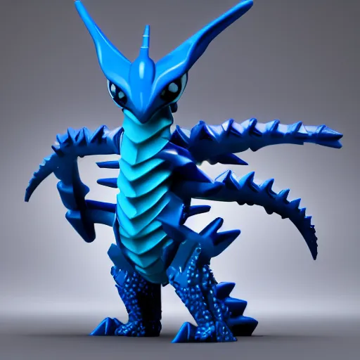 Image similar to Dialga the Pokémon, mini figure, photo, trending on artstation