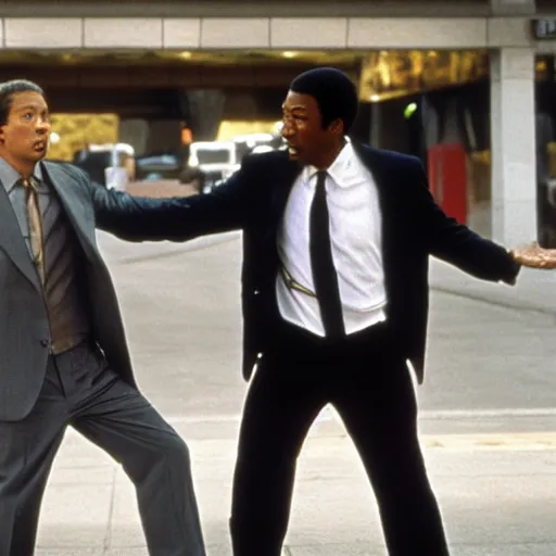 Image similar to Rush hour 2, starring Dax Shepard and Morgan Freeman