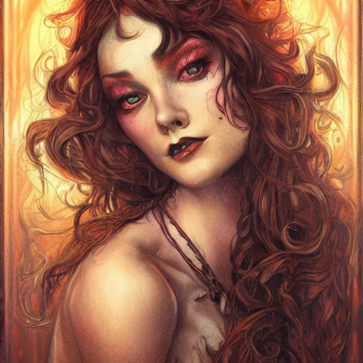 Image similar to a portrait in the style of anna dittmann and donato giancola and virgil finlay.