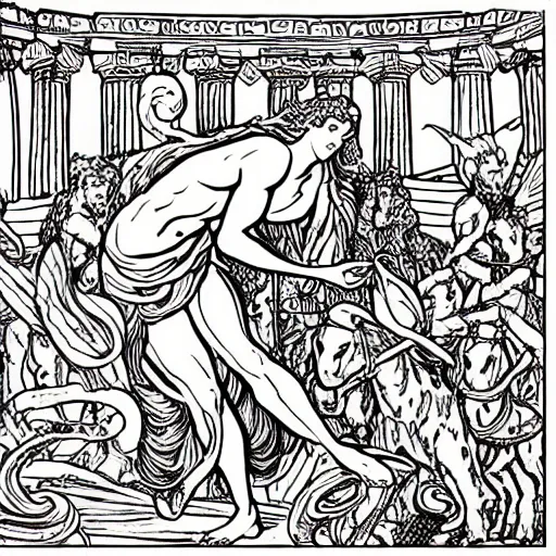 Image similar to greek mythology colouring pages