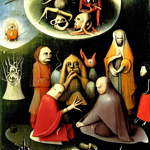 Image similar to psychonauts by hieronymus bosch