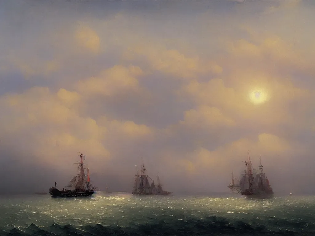 Prompt: city aivazovsky paining