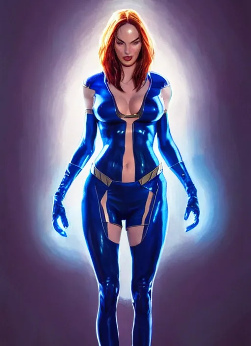 Prompt: portrait of apex legends megan fox as mystique from x - men, intricate, elegant, glowing lights, highly detailed, digital painting, artstation, glamor pose, concept art, smooth, sharp focus, illustration, art by artgerm and greg rutkowski, artey freytag