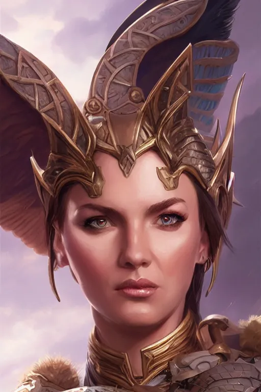 Image similar to amazon valkyrie athena, d & d, fantasy, portrait, highly detailed, headshot, digital painting, trending on artstation, concept art, sharp focus, illustration, art by artgerm and greg rutkowski and magali villeneuve