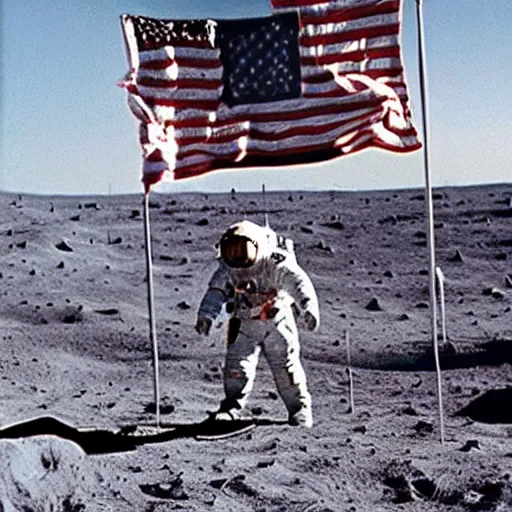 Image similar to Hollywood movie set of 1960’s Apollo moon landing, colorized, high quality, award winning,